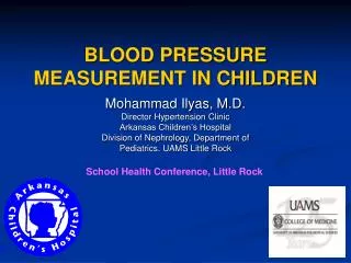 BLOOD PRESSURE MEASUREMENT IN CHILDREN