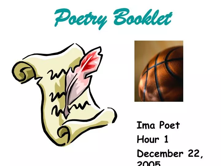 poetry booklet