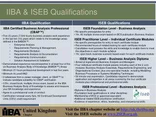 IIBA &amp; ISEB Qualifications