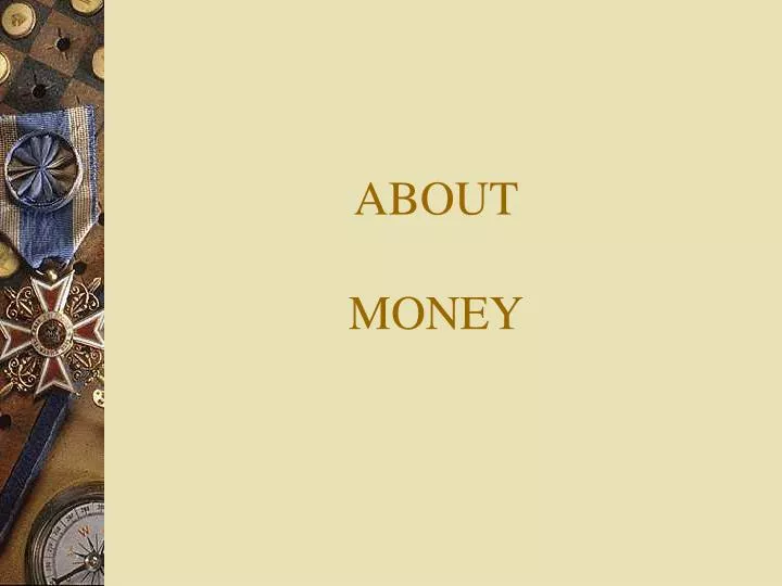 about money