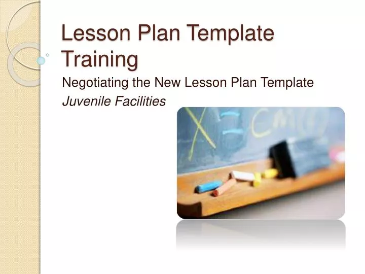lesson plan template training