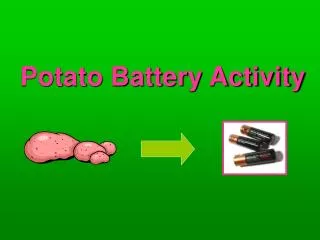 Potato Battery Activity