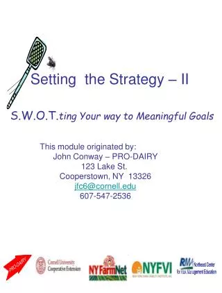 S.W.O.T. ting Your way to Meaningful Goals