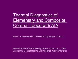 Thermal Diagnostics of Elementary and Composite Coronal Loops with AIA