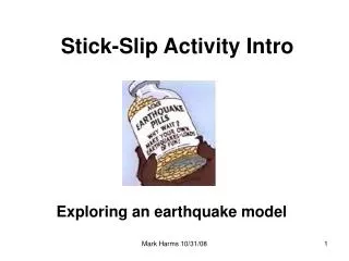 Stick-Slip Activity Intro