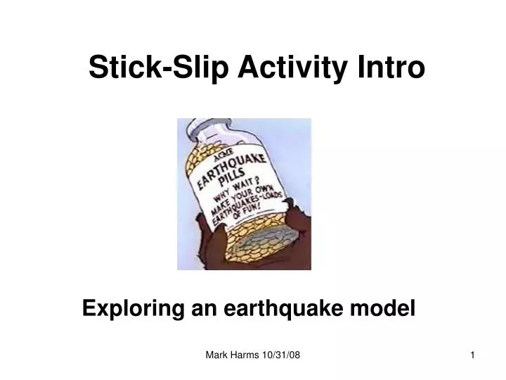 stick slip activity intro