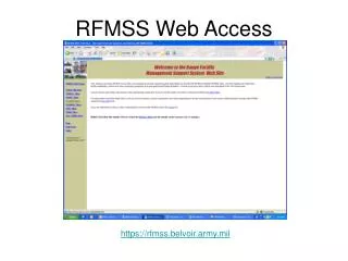 RFMSS Web Access