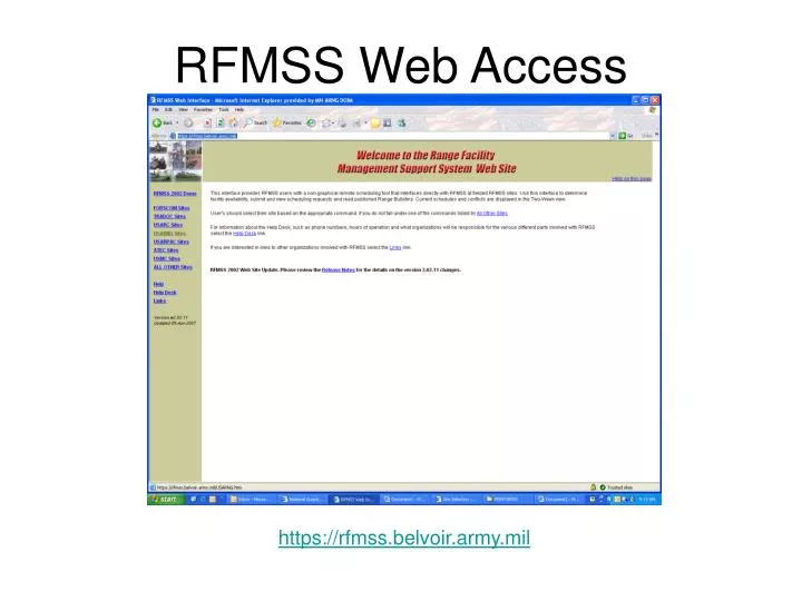 rfmss web access