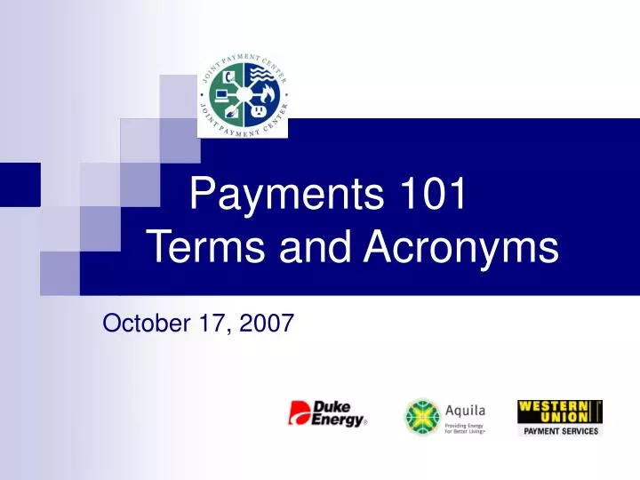 payments 101 terms and acronyms