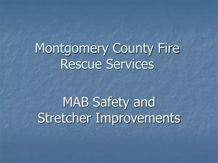 montgomery county fire rescue services