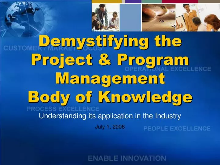 demystifying the project program management body of knowledge