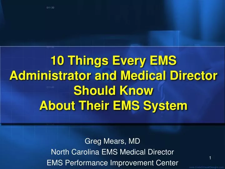 10 things every ems administrator and medical director should know about their ems system
