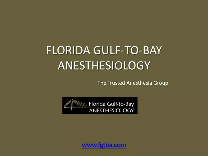 florida gulf to bay anesthesiology the trusted anesthesia group