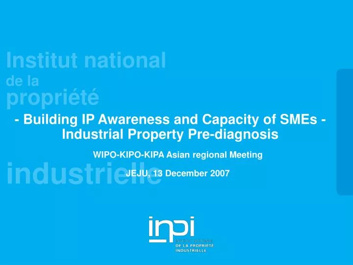 building ip awareness and capacity of smes industrial property pre diagnosis