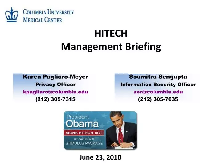 hitech management briefing