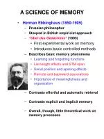 A SCIENCE OF MEMORY - slide 1