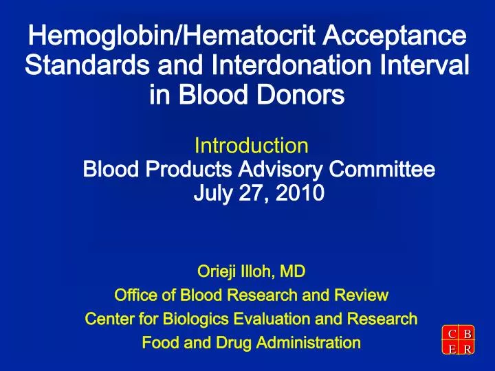 hemoglobin hematocrit acceptance standards and interdonation interval in blood donors