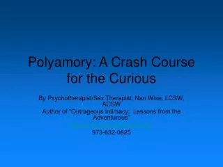 Polyamory: A Crash Course for the Curious