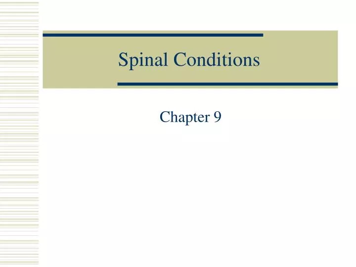 spinal conditions