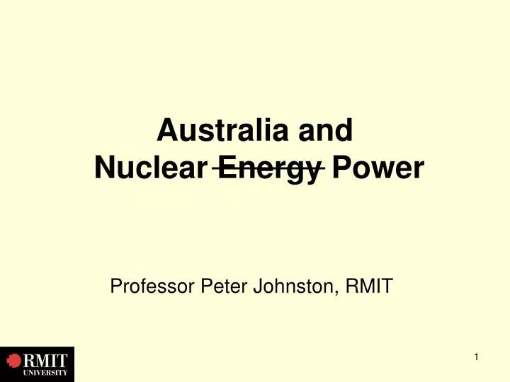 australia and nuclear energy power