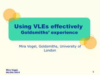 Mira Vogel, Goldsmiths, University of London