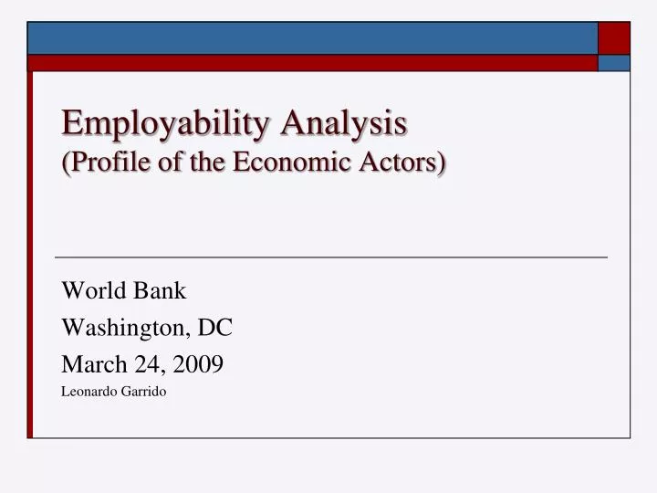 employability analysis profile of the economic actors