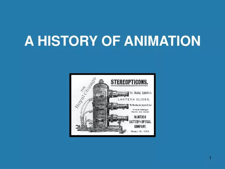 a history of animation