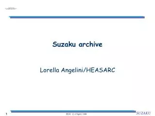 Suzaku archive