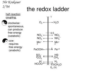the redox ladder