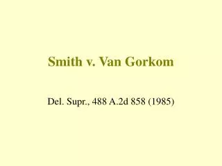 Smith v. Van Gorkom