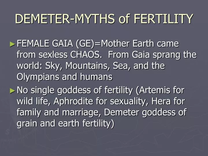 demeter myths of fertility