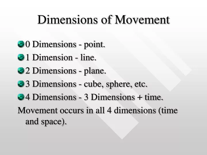 dimensions of movement