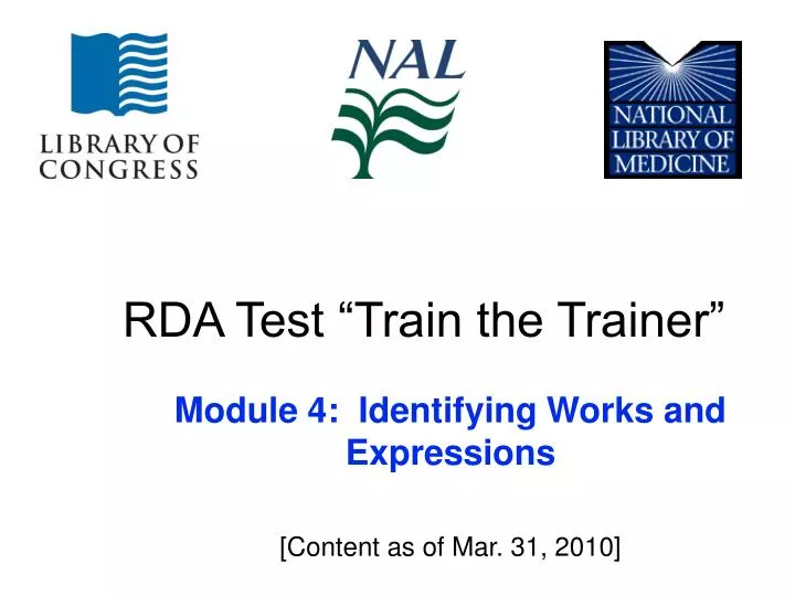 rda test train the trainer