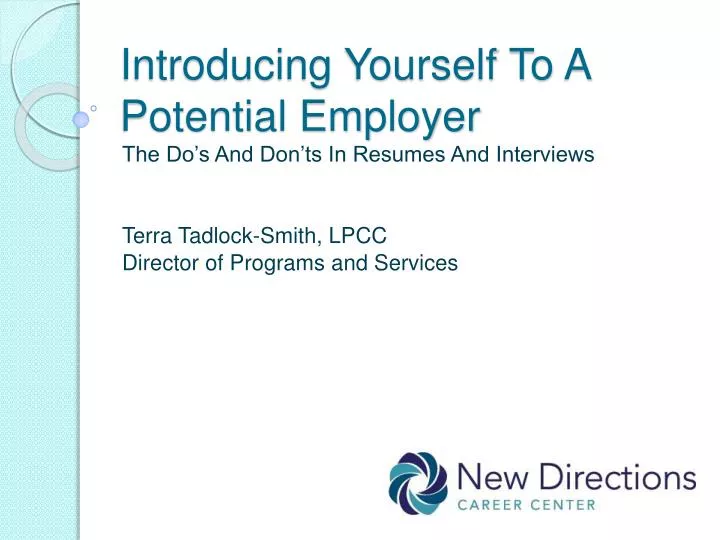 introducing yourself to a potential employer