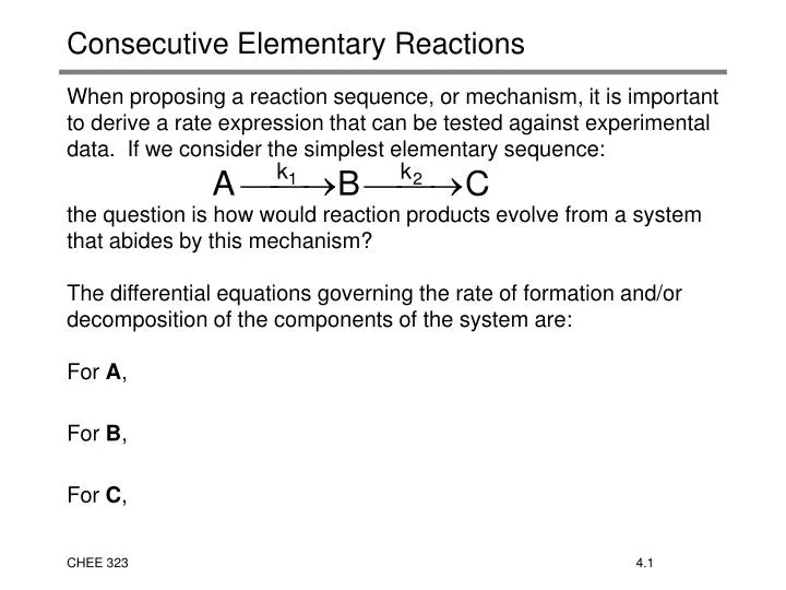 consecutive elementary reactions