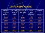 Jeopardy game - slide 1