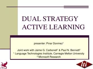 DUAL STRATEGY ACTIVE LEARNING