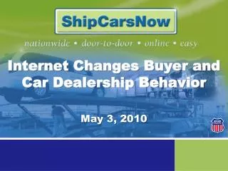 Internet Changes Buyer and Car Dealership Behavior
