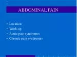 ABDOMINAL PAIN
