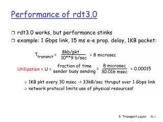 Performance of rdt3.0