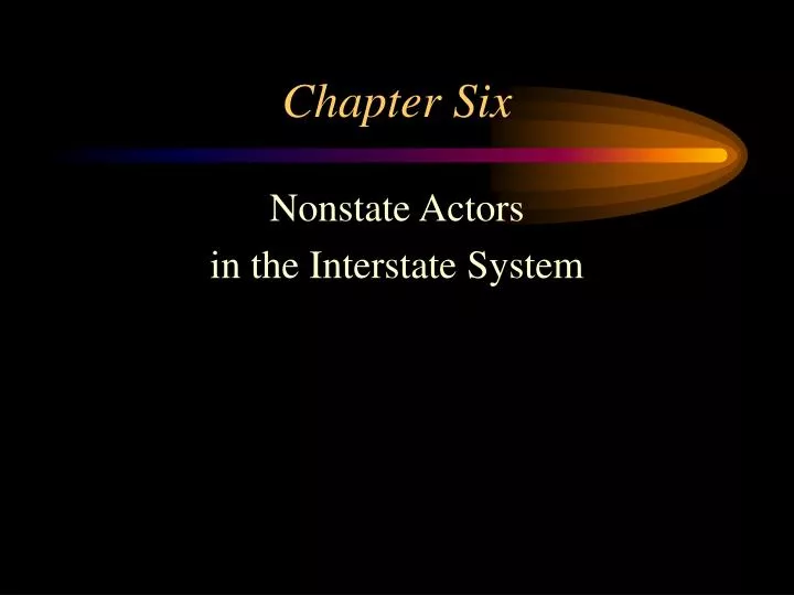 chapter six