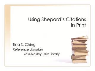 Using Shepard’s Citations In Print