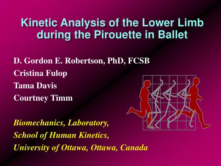 kinetic analysis of the lower limb during the pirouette in ballet