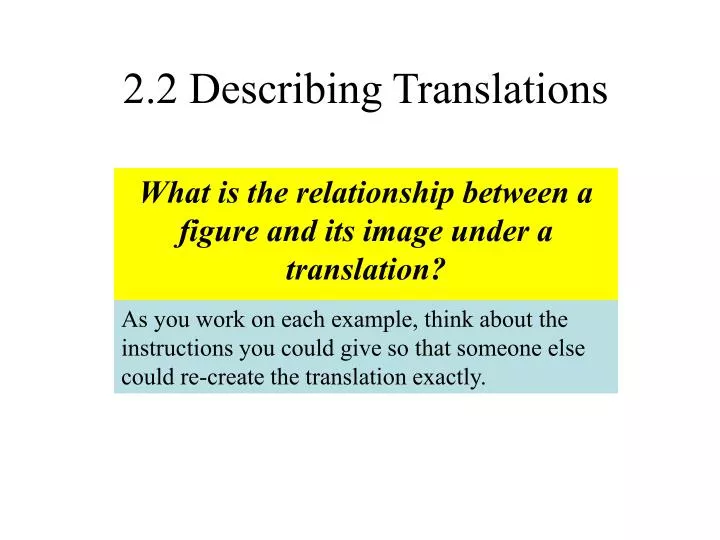 2 2 describing translations