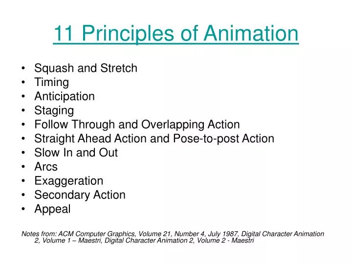 11 principles of animation
