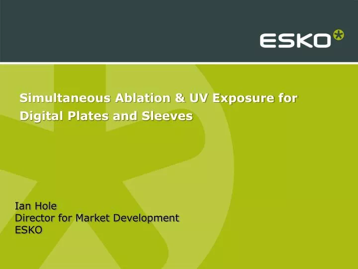 simultaneous ablation uv exposure for digital plates and sleeves