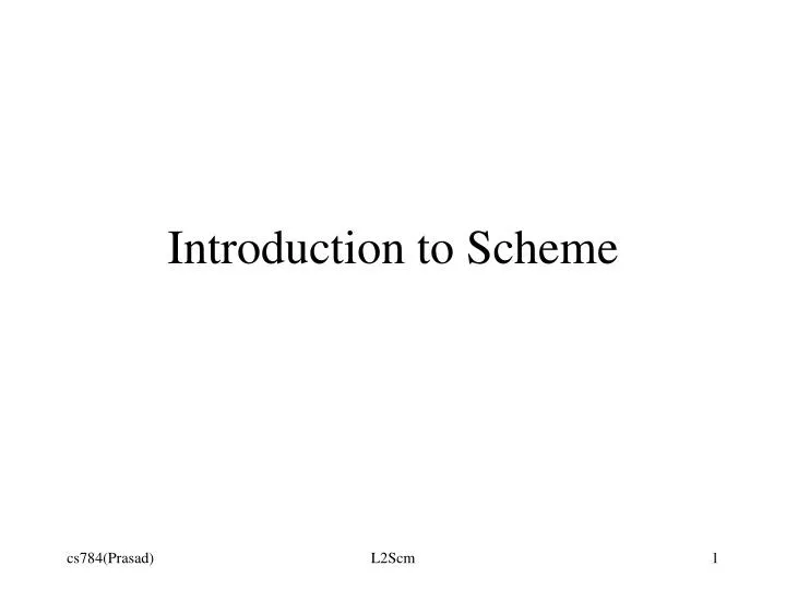 introduction to scheme