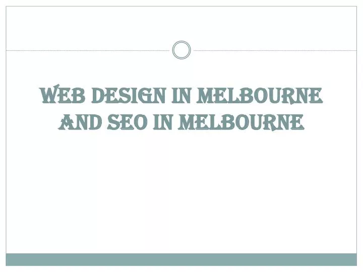 web design in melbourne and seo in melbourne
