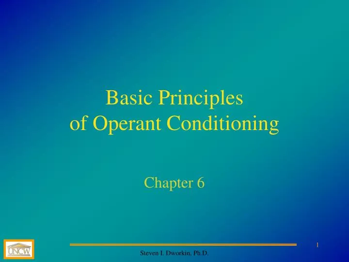 basic principles of operant conditioning