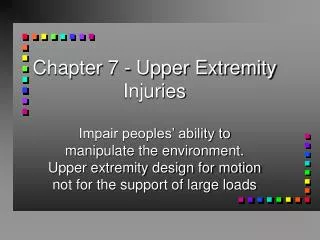 Chapter 7 - Upper Extremity Injuries